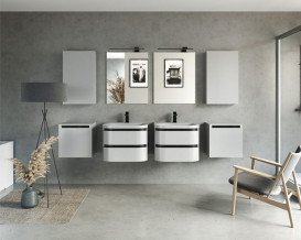 Тумба с раковиной Kolpa San Vittoria OUV 60 600x500x472 мм МДФ темно-серый 547010