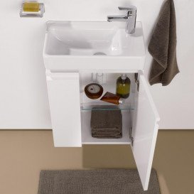 Тумба з раковиною Laufen Pro S 48х28х66,5 см петлі праворуч МДФ білий глянсовий H8629644751041