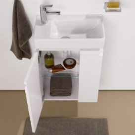 Тумба с раковиной Laufen Pro S 48х28х66,5 см петли слева МДФ белый H8629654631041