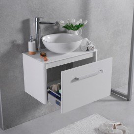 Тумба с раковиной подвесная Буль-Буль Fiji 70 и столешницей венге FIJI 70 (Fiji 70 + 0304101)