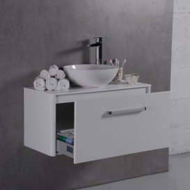 Тумба с раковиной подвесная Буль-Буль Fiji 90 и столешницей венге FIJI 90 (Fiji 90 + 0304101)