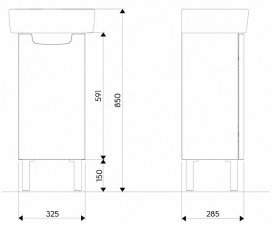 Тумба с раковиной подвесная Kolo Rekord белый глянец K99024000
