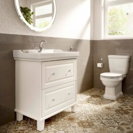 Тумба с раковиной Roca Carmen Unik 50х80 МДФ/ДСП матовый белый A851369415