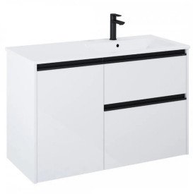 Тумба с раковиной Roca Gap Pro 100,5х46 см правосторонняя ДСП белый глянцевый A852063806