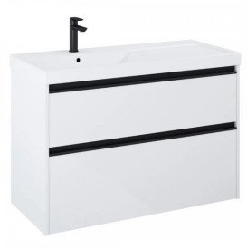 Тумба з раковиною Roca Gap Pro 100х46 см лівостороння ДСП білий глянсовий A852058806