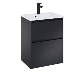 Тумба с раковиной Roca Gap Pro 50,5х38 см ДСП черный матовый A852066532