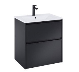 Тумба з раковиною Roca Gap Pro 60,5х46 см ДСП чорний матовий A852048532