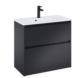 Тумба с раковиной Roca Gap Pro 70,5х38 см ДСП черный матовый  A852068532