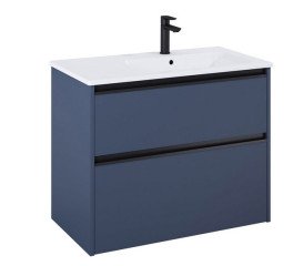 Тумба с раковиной Roca Gap Pro 80,5х46 см правосторонняя ДСП синий матовый A852054538