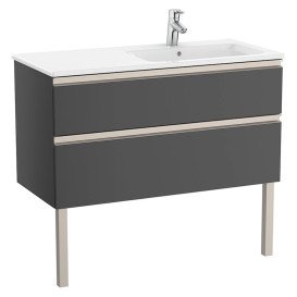 Тумба с раковиной Roca GAP Unik 100x46 см ДСП антрацит глянец A851482153