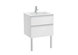 Тумба с раковиной Roca GAP Unik 60,5x46 см ДСП белый глянец A851476806