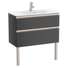 Тумба з раковиною Roca GAP Unik 80,5x38 см ДСП антрацит глянець A851497153