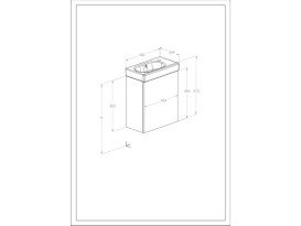 Тумба з раковиною Roca Mini-N 45х24, 9 см ДСП чорний матовий A852445532
