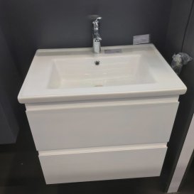 Тумба з раковиною Volle Leon 65 см МДФ/ЛДСП білий 15-11-65