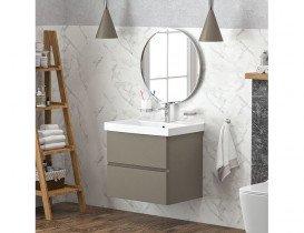 Тумба з раковиною Volle Oliva 65 см підвісна МДФ/ДСП капучино 15-45-61C