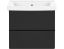 Тумба с раковиной Volle Oliva 65 см подвесная МДФ/ДСП черный 15-45-61B