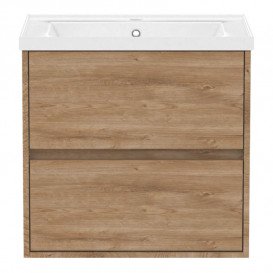 Тумба з раковиною Volle Teo 65 см підвісна ДСП дуб Готланд 15-88-610Dr