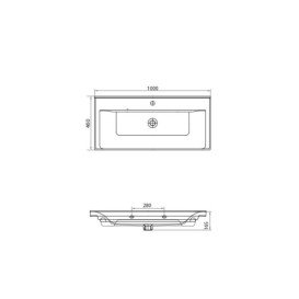 Тумба Sanwerk Era 100 см із раковиною Сава МДФ білий MV0000908