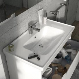 Тумба Sanwerk Era 80 см с раковиной Idea МДФ белый MV0000853