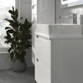 Тумба Sanwerk Era Air 60 см із раковиною Rapid МДФ білий MV0000903