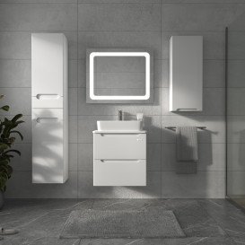 Тумба Sanwerk Era Air 60 см із раковиною Rapid МДФ білий MV0000903