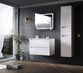 Тумба Sanwerk Era Air 70 см з раковиною Qtap МДФ білий MV0000855