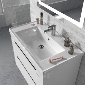 Тумба Sanwerk Greta Air 80 см із раковиною New Line МДФ білий MV0000887