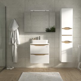 Тумба Sanwerk Liga Air 60 см с раковиной Rapid МДФ белый/мессина MV0000906