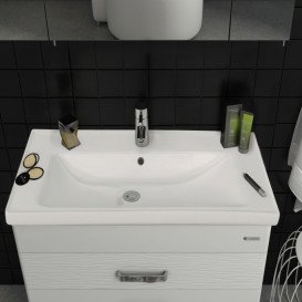 Тумба Sanwerk Sierra 100 см із раковиною Сава МДФ білий MV0000914