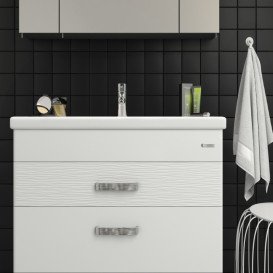 Тумба Sanwerk Sierra 100 см із раковиною Сава МДФ білий MV0000914