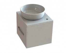 Тумба Snail Адель із раковиною Сакура 50х45 см фарбований МДФ/ливарний мармур білий 500KM177