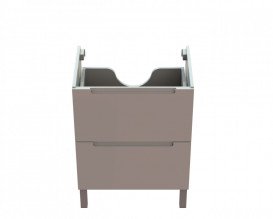 Тумба Snail Б'янко з раковиною Богема 60х41,5 см фарбований МДФ/ливарний мармур білий 6003КМ156