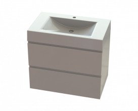 Тумба Snail Елегія з раковиною Атлант 80х48,5 см фарбований МДФ/ливарний мармур білий 800КМ163/800