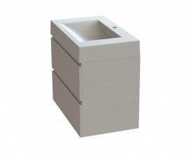 Тумба Snail Елегія з раковиною Атлант 80х48,5 см фарбований МДФ/ливарний мармур білий 800КМ163/800