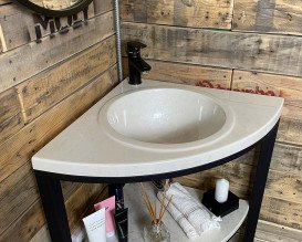 Тумба Snail Ламма з раковиною Роксана 55х55 см метал/ливарний мармур 550LOFT110