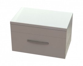 Тумба Snail Мадлен із раковиною Камелія 70х45 см фарбований МДФ/литьовий мармур білий 700KM147