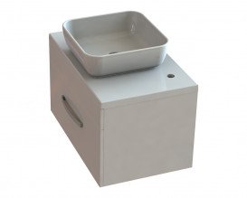 Тумба Snail Мадлен с раковиной Палермо 70х45 см крашенный МДФ/литьевой мрамор белый 700KM178