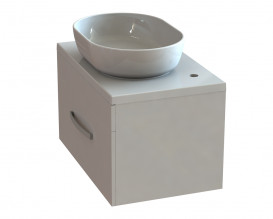 Тумба Snail Мадлен с раковиной Персия 70х45 см крашенный МДФ/литьевой мрамор белый 700KM175