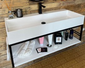 Тумба Snail Мидуэй с раковиной Флорида 101,5х43,5 см металл/литьевой мрамор 1015LOFT168/3