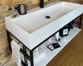 Тумба Snail Мидуэй с раковиной Флорида 101,5х43,5 см металл/литьевой мрамор 1015LOFT168/3