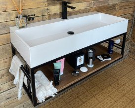 Тумба Snail Мидуэй с раковиной Флорида 101,5х43,5 см металл/литьевой мрамор 1015LOFT168/3