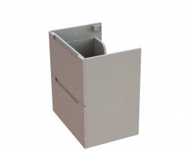 Тумба Snail Стелла з раковиною Богема 60х41,5 см фарбований МДФ/ливарний мармур білий 6002КМ156