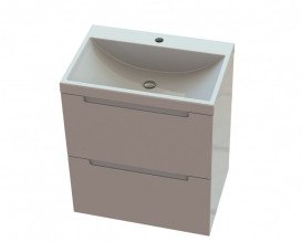 Тумба Snail Стелла з раковиною Богема 60х41,5 см фарбований МДФ/ливарний мармур білий 6002КМ156