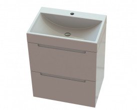 Тумба Snail Стелла с раковиной Гранд 60х41,5 см крашенный МДФ/литьевой мрамор белый 6002КМ148