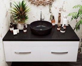 Тумба Snail Венера з раковиною Сакура 120х55 см фарбований МДФ/ливарний мармур білий 1200KM177