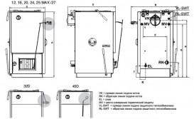 Твердопаливний котел Bosch Solid 2000 B-2 SFU 27 HNS навісний двоконтурний 7738500486