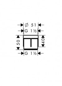 Удилинитель для шлангов Hansgrohe коллекция Secuflex белый 98806000