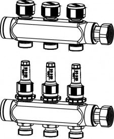 Подовжувач для нарощування колектора опалювального контуру TECE TECEfloor з витратомірами 3 контури 77310023