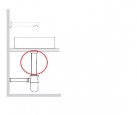 Подовжувач для сифона Tres 20 см хром 913463320