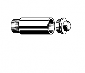 Удлинитель Viega 1515 G½хRp½ 50 мм с заглушкой латунь 103873